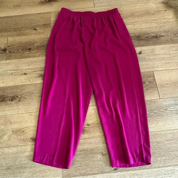 Koret Women's High-Rise Casual Stretch Waist Pull-On Fuchsia Pants Size XL GUC - Picture 7 of 7